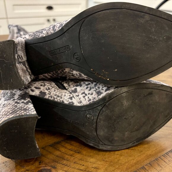 Marc Fisher Over-the-Knee Snake Print Boots – Size 7 - Picture 2 of 3